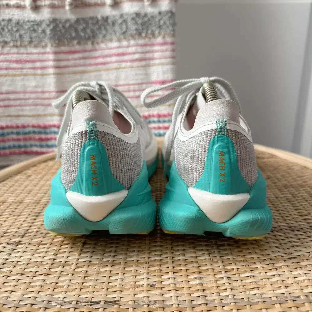 Hoka One One Mach X 2 White Aqua Road Running Sneakers Women’s Size 7 - Picture 5 of 8